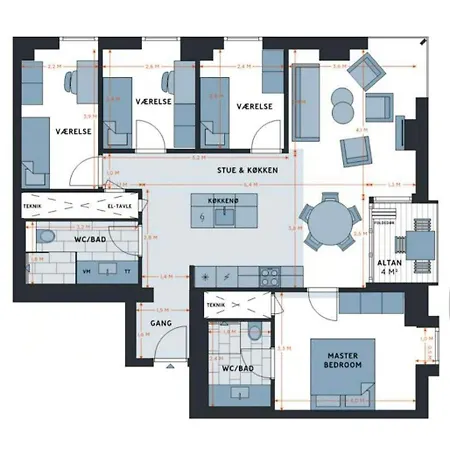 Flat On 16th Floor With View Of Oresund كوبنهاجن